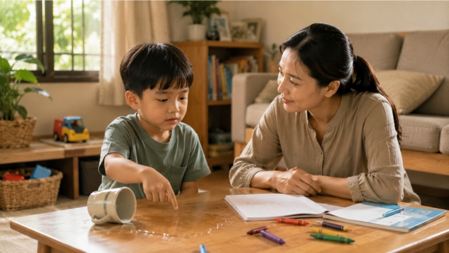 Dạy trẻ nhận lỗi sau khi mắc sai lầm mà không sợ bị mắng