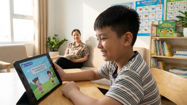 Trẻ em Việt Nam đang học tập với AI dưới sự giám sát của phụ huynh
