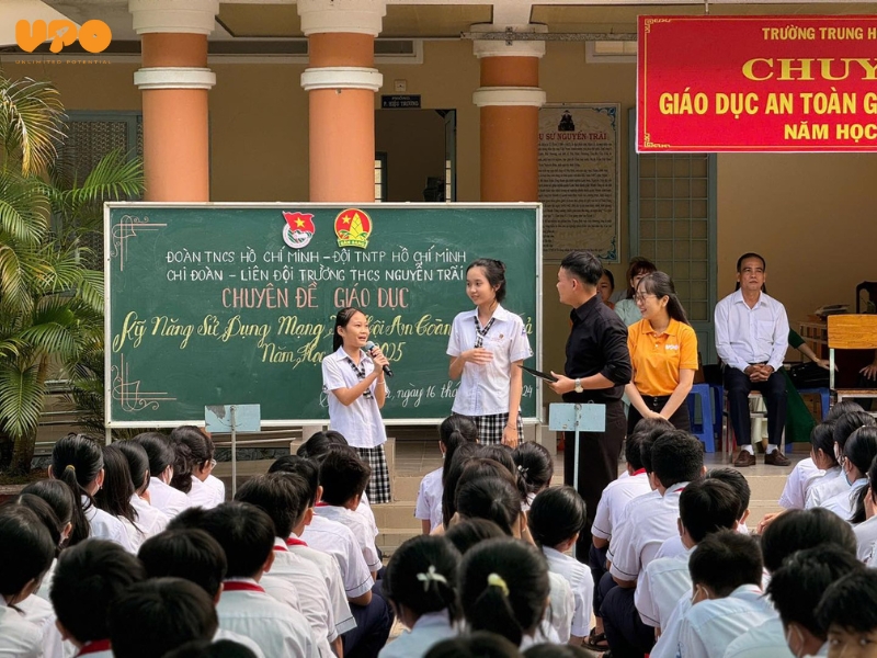 CHUYÊN ĐỀ “KỸ NĂNG SỬ DỤNG MẠNG XÃ HỘI AN TOÀN VÀ HIỆU QUẢ” TẠI TRƯỜNG THCS NGUYỄN TRÃI – VĨNH LONG 4 UPO không chỉ là một trung tâm đào tạo kỹ năng, mà còn là một người bạn đồng hành đáng tin cậy